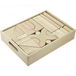 Set de blocs en bois VIGA, 48 morceaux/ 1 set [HOB-907732]