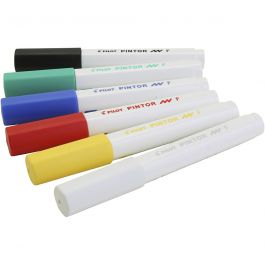 PILOT Pintor Marker/Filzstifte, Standard-Farben, 6 Stk/ 1 Pck [HOB-336220]