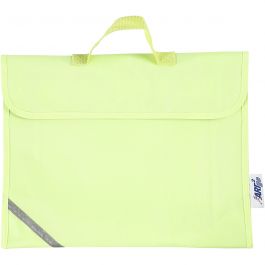 Cartable, P: 9 cm, dim. 36x29 cm, jaune fluorescent, 1 pièce [HOB-951781]
