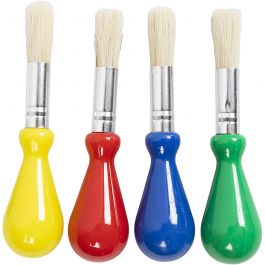 Ballon-Pinsel, L 11,5 cm, B 11 mm, D 13 mm, rund, 4 Stk/ 1 Pck [HOB-95221]