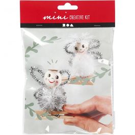 Mini Kit DIY, anges sur pinces à linge en bois, 1 Pq. [HOB-977351]