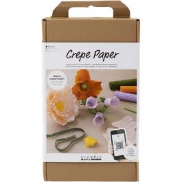 Kit de démarrage DIY Papier Crépon, ass. de couleurs, 1 Pq. [HOB-97738]