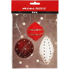Mini Kreativ Set, Dekoelemente aus Filz, H 9,5+10+15 cm, 1 Set [HOB-977405]