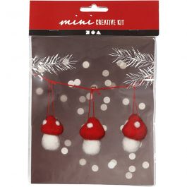 Mini Kreativ Set, Fliegenpilz mit Kordel, H 5.5 cm, 1 Set [HOB-977406]