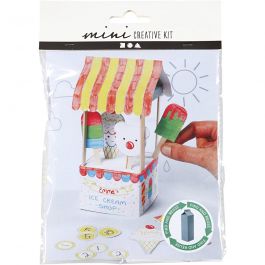Mini Kreativ Set, Eisstand aus einem Milchkarton, 1 Pck [HOB-977430]