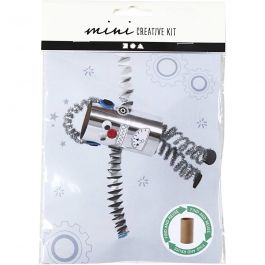 Mini Kreativ Set, Roboter aus einer Papprolle, 1 Pck [HOB-977434]