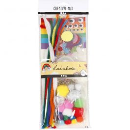 Assortiment de matériel créatif, Arc-en-ciel, 1 Pq. [HOB-977441]