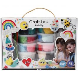 Set de pâtes Foam Clay® et Silk Clay®, ass. de couleurs, 1 set [HOB-98120]