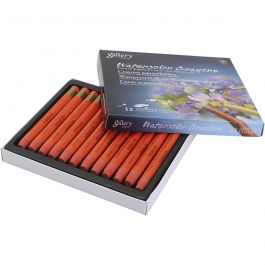 Pastels à la cire aquarellables, vermilion red (333), 12 pièces/ 1 Pq. [HOB-427332]