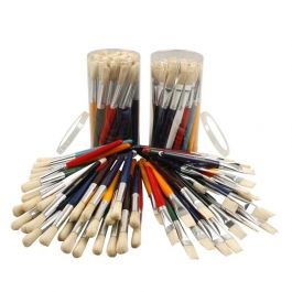 Kinderpinsel, rund,flach, L 19 cm, B 15 mm, 60 Stk/ 1 Pck [HOB-99552]