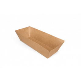 Barquette à croquettes A5 Kraft 3,9x3,5x11,4 cm FSC®Mix (1.000 pcs) [TK-9987198]