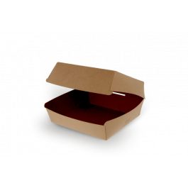 Menübox / Hamburger Tablett 20x8,8x20 cm FSC®Mix kraft (300 Stück) [TK-9987220]