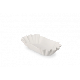 Bol en carton festonné 10x3x17 cm Blanc (2.000 pcs) [TK-9987272]