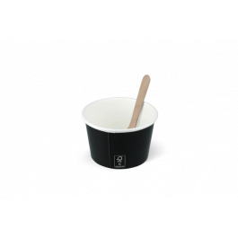 Gobelet à crème glacée Carton 120ml Ø7,8cm 4oz FSC®Mix Noir (1.000 pcs) [TK-9987422]
