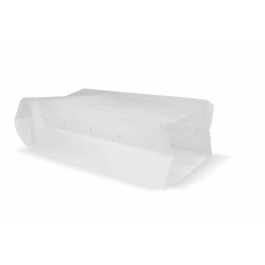 Snack-Tüten gelocht Papier (2 Teich) 16x10x31 cm weiß 45gr (1.100 Stück) [TK-9987489]