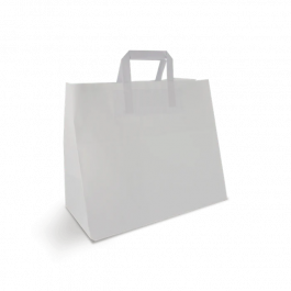 Sac en Papier 32x17x27cm Blanc (250 pcs) [TK-9987496]