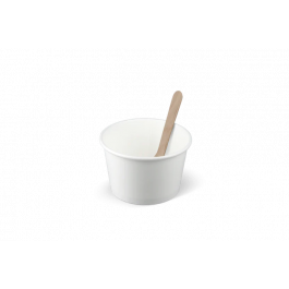 Gobelet à crème glacée Carton 120ml Ø7,8cm 4oz Blanc (1.000 pcs) [TK-9987528]