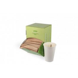 Bâtonnet à café Bois dans une Boîte distributrice 11cm FSC®Mix (2.000 pcs) [TK-9987531]