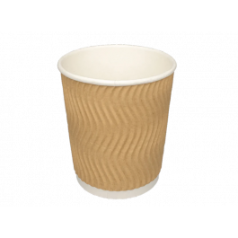 Kaffeetasse 230cc 8oz Ø8 cm Ripple Kraft (500 Stück) [TK-9987542]