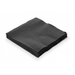 Serviette de table 2 couches Paper 1/4 plié 40x40cm Noir (1.500 pcs) [TK-9987612]