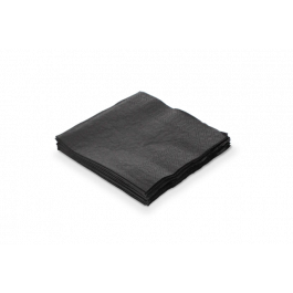 Serviette de table 2 couches Paper 1/4 plié 24x24cm Noir (4.000 pcs) [TK-9987861]
