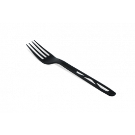 Fourchette Noire Réutilisable 17 cm CPLA (1.000 pcs) [TK-9988004]