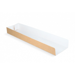 Panini Schale 7x3x28 cm kraft/weiß (1.000 Stück) [TK-9988130]