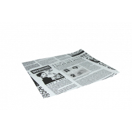 Hamburger Einwickelpapier fettfrei 33x30cm FSC®Mix Zeitung weiß (2.000 Stück) [TK-9988210]