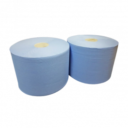 Rouleau de Nettoyage Industriel 2 couches 26cm 190m bleu (2 pcs) [TK-9988380]