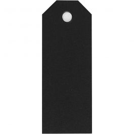Étiquettes cadeaux, noir, dim. 3x8 cm, 220 gr, 20 pièce/ 1 Pq. [HOB234012]
