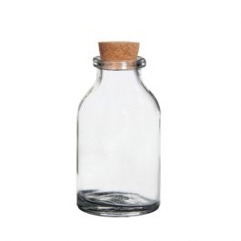 Mini bouteille en verre avec bouchon 20ml 6cm de hauteur Ø 3 cm (plateau avec 105 pcs) [IFS-28075]