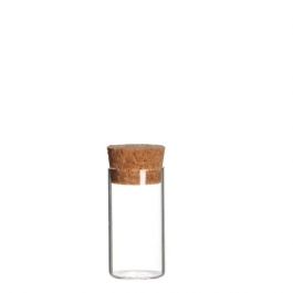 Tubes à essai en verre avec bouchon Ø3cm (12 pièces.) [IFS-29141]