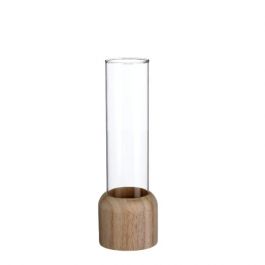 Base en bois avec tube à essai de 5 cm de diamètre et de 28 cm de hauteur (1 pièce) [IFS-29219]