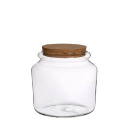 Bocal en verre avec bouchon de liège Ø 15cm et 14 cm de hauteur (1 pièce) [IFS-29451]