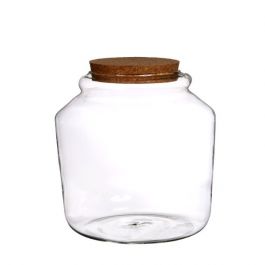 Bocal en verre avec bouchon de liège Ø 18cm et 18 cm de hauteur (1 pièce) [IFS-29452]