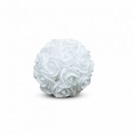 Boule de roses déco Ø 10cm mousse blanche (1 pièce) [IFS-31210]