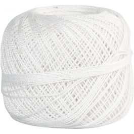 Baumwollgarn, mercerisiert, Weiß, 20 g/ 1 Knäuel [HOB42126]
