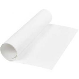 Kunstlederpapier, Weiß, B: 50 cm, Einfarbig, 350 g, 1 m/ 1 Rolle [HOB498945]