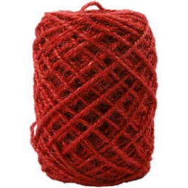 Chanvre naturel, rouge, ép. 1-2 mm, 150 m/ 1 rouleau [HOB503238]