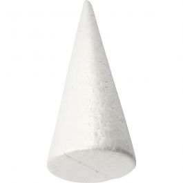 Kegel, Weiß, H: 25 cm, D: 10 cm, 1 Stck. [HOB54367]