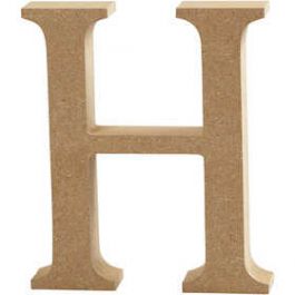 Lettre, H, H: 13 cm, ép. 2 cm, 1 pièce [HOB56317]