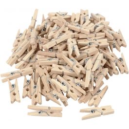 Pinces à linge, L: 25 mm, L: 3 mm, 100 pièce/ 1 Pq. [HOB564510]