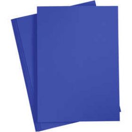 Papier cartonné coloré, bleu roi, A4, 210x297 mm, 180 gr, 20 flles/ 1 Pq. [HOB21121]