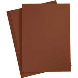 Papier cartonné coloré, brun café, A4, 210x297 mm, 180 gr, 20 flles/ 1 Pq. [HOB21125]