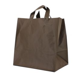 Sac plastique pour repas 21 + 15 x 19 cm Marron (250 pcs) [FP-DQL015]