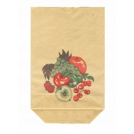 Kreuzbodenbeutel Obst Kraft 16.5x26cm | Inhalt 1kg - 1-Lagig 70g/m² (100 Stück) [PAKB1626]