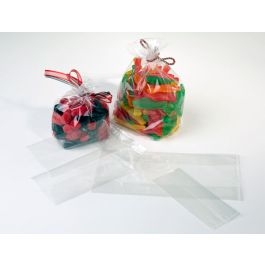 Sac à soufflet transparence cristalline 10.2x5.4x30.5cm (100 pièces) [GB15]