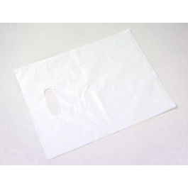 Polytragetaschen Weiß 20x25cm PE 20 Mikron (100 Stück) [H810WT3]