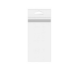 Sachet refermable à trou de suspension euro et transparence cristalline avec ouverture en haut 5.1x20.3cm (500 pièces) [J4T]