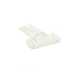 Petites boites berlingot à transparence cristalline 10.2 x 2.9 x 15.2cm  (Crochet pour suspension optionnel)   (25 Pièces)  [PB77]